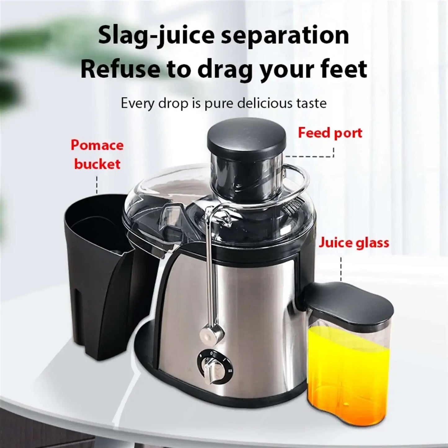400W Juice Extractor — 22000RPM Motor, 3" Wide Chute, 2-Speed Juicer for Whole Fruits & Vegetables, Easy-Clean Design