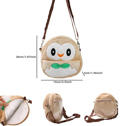 Pokemon Plush Backpack – Gengar, Mimikyu, Snorlax, Rowlet, Lucario & Charmander Anime Shoulder Bag Dolls