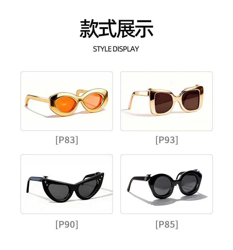 Personalized Fashion Accessories for 1/6 Doll – Futuristic Earring, Necklace & 30cm Supermodel Doll Glasses, Sweet & Cool Dress-Up Set