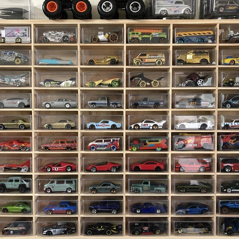 10/20/30/50/100pcs PVC Display Boxes — 1/64 Scale Car Model Toy Transparent Dustproof Exhibition Box for Collection & Gift Packaging
