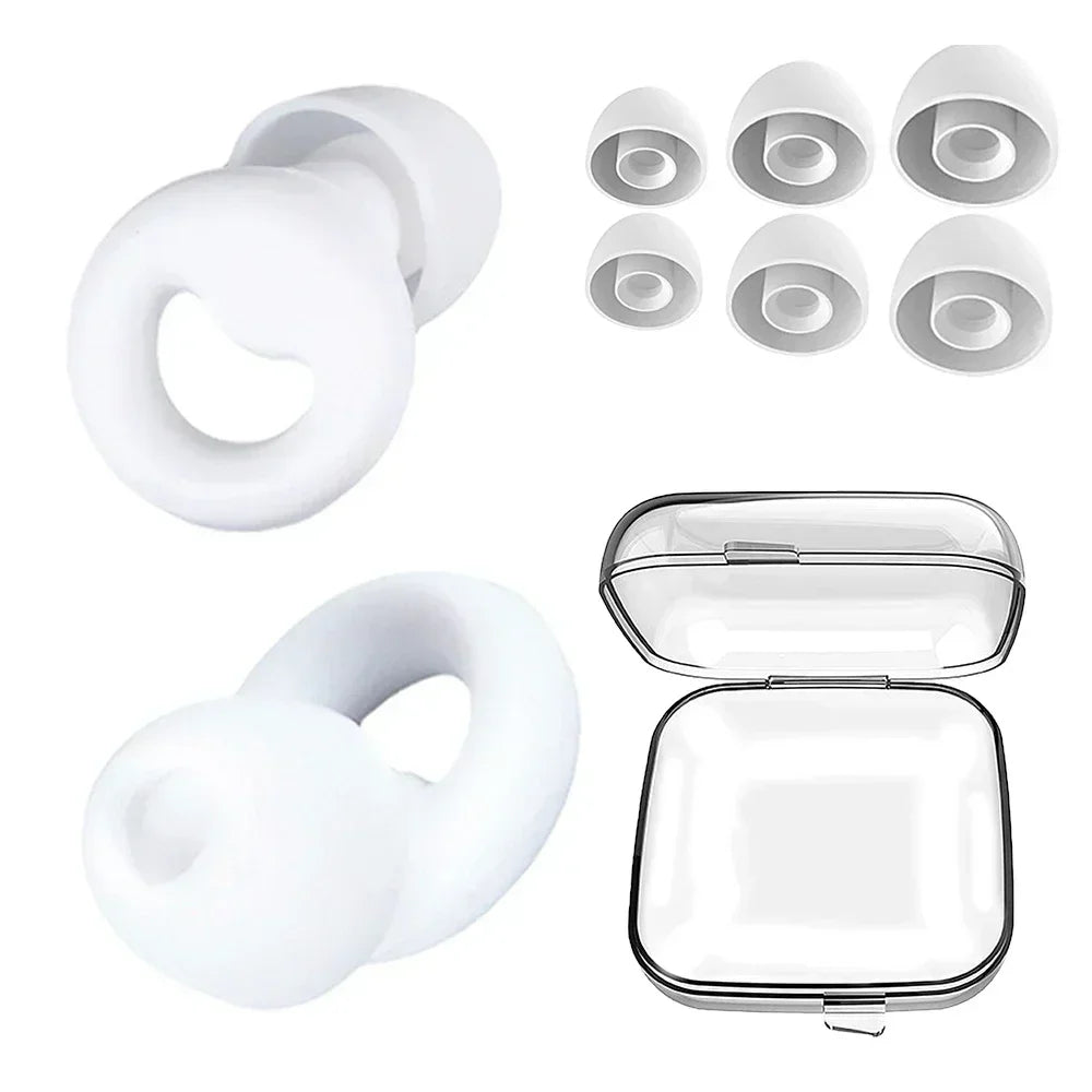 Anti-Noise Silicone Earplugs — Sleep, Noise Reduction, Waterproof Swimming, Soft Soundproof Ear Protectors