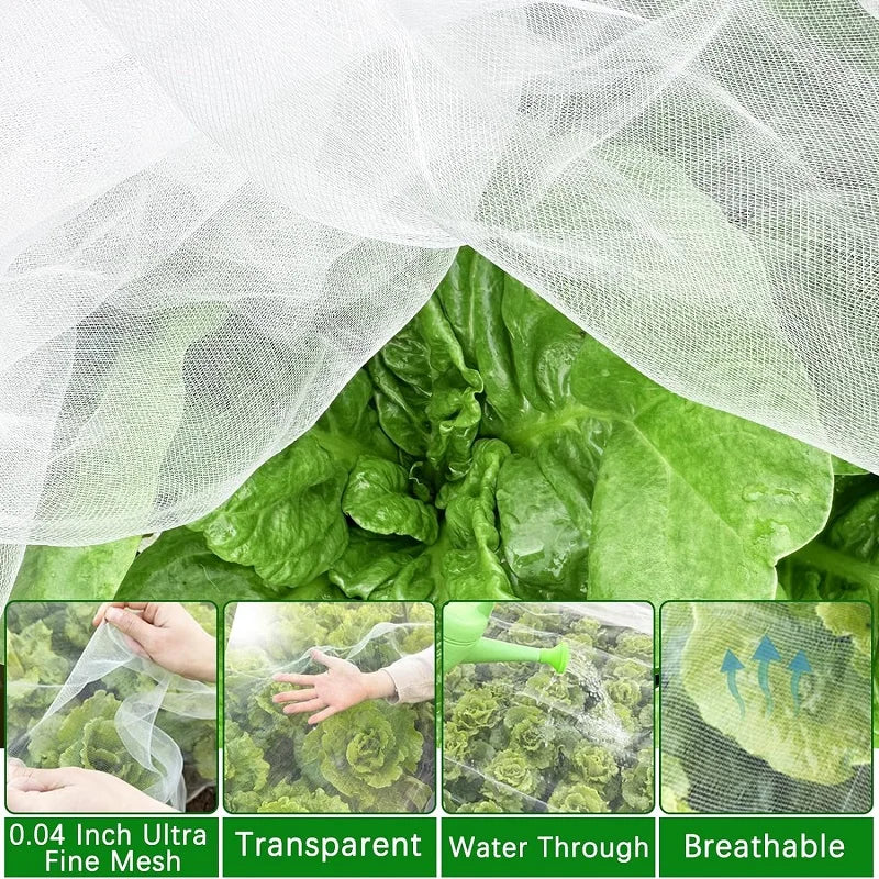 Garden Plant Insect Protection Net – Anti-Bird & Pest Control Cover for Vegetables, Fruits, and Greenhouse Use