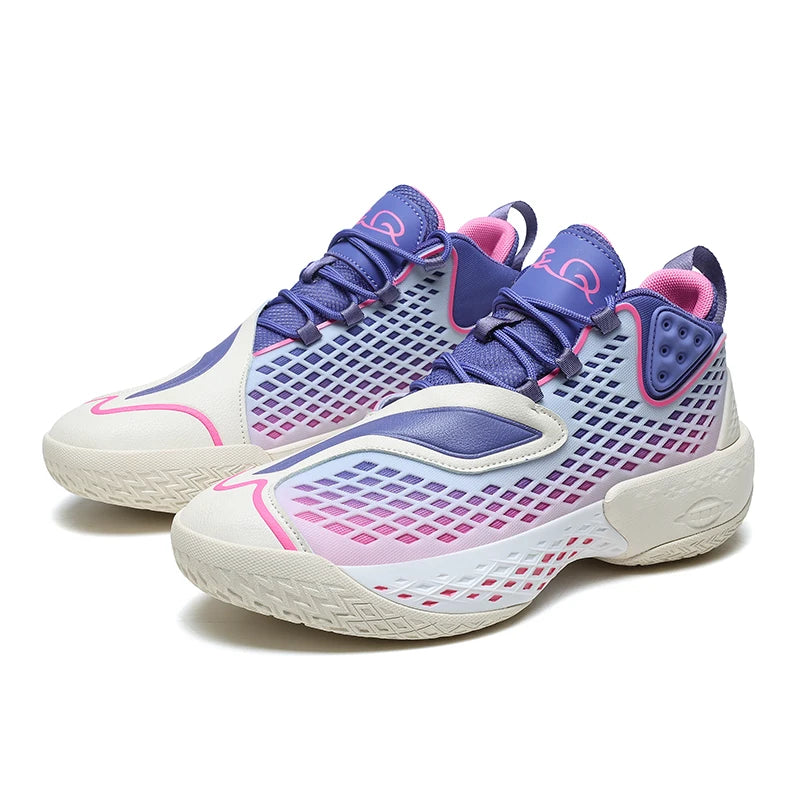 Men's Basketball Shoes - Breathable Mesh Sneakers with Soft Sole, Cushioning & Anti-Slip Outdoor Sports Design