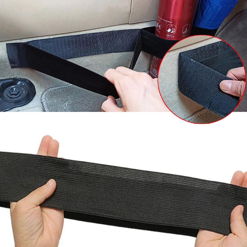 Car Trunk Storage Belt – Nylon Fire Extinguisher Strap Loop for Organizer, Black Auto Accessories