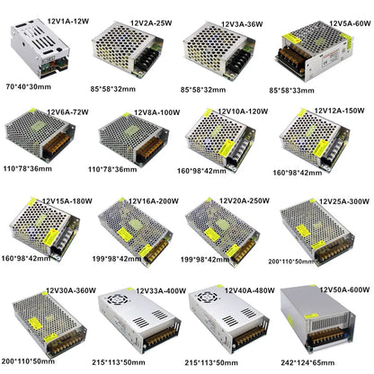 AC DC Switching Power Supply SMPS - 220V To 5V 12V 24V 36V Adapter For LED And Electronic Devices