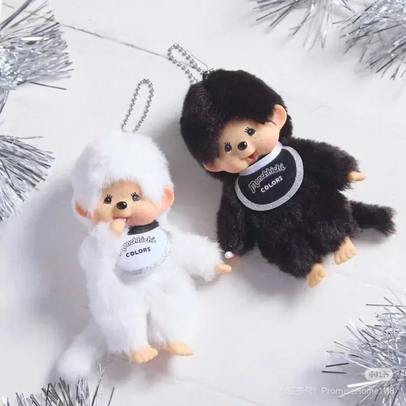 Anime Monchhichi Plush Pendant Doll – Cute Cartoon Character Standing Keychain Claw Machine Toy