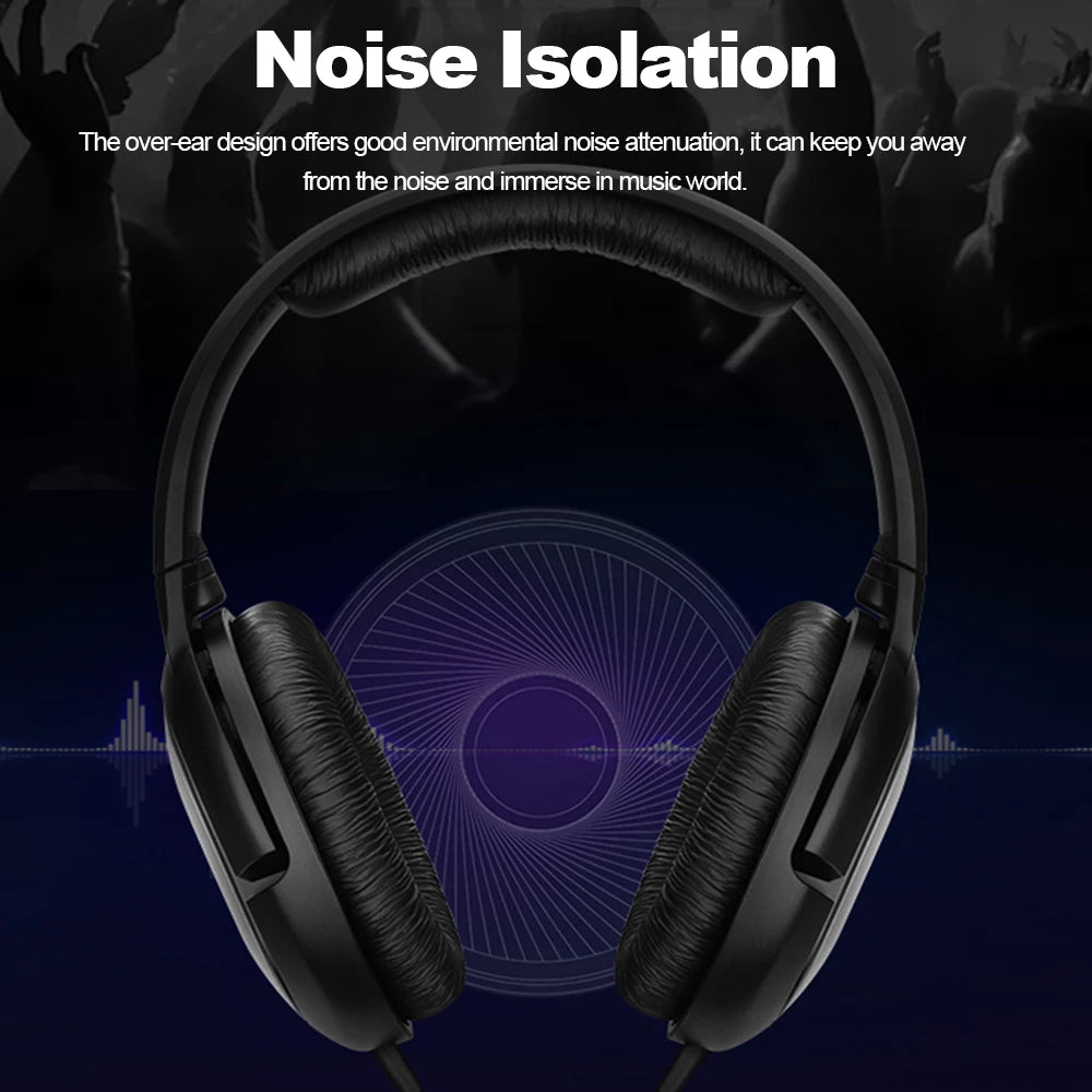 Sennheiser HD 206 Wired Headphones – Deep Bass Stereo Noise-Isolating Earphones for Sports & Gaming