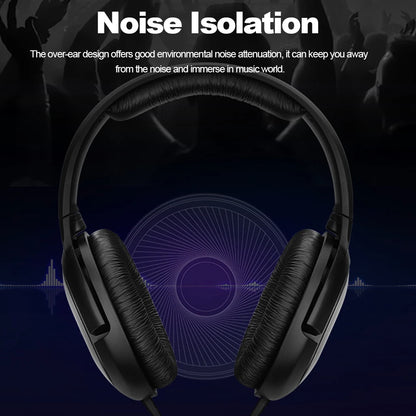 Sennheiser HD 206 Wired Headphones – Deep Bass Stereo Noise-Isolating Earphones for Sports & Gaming