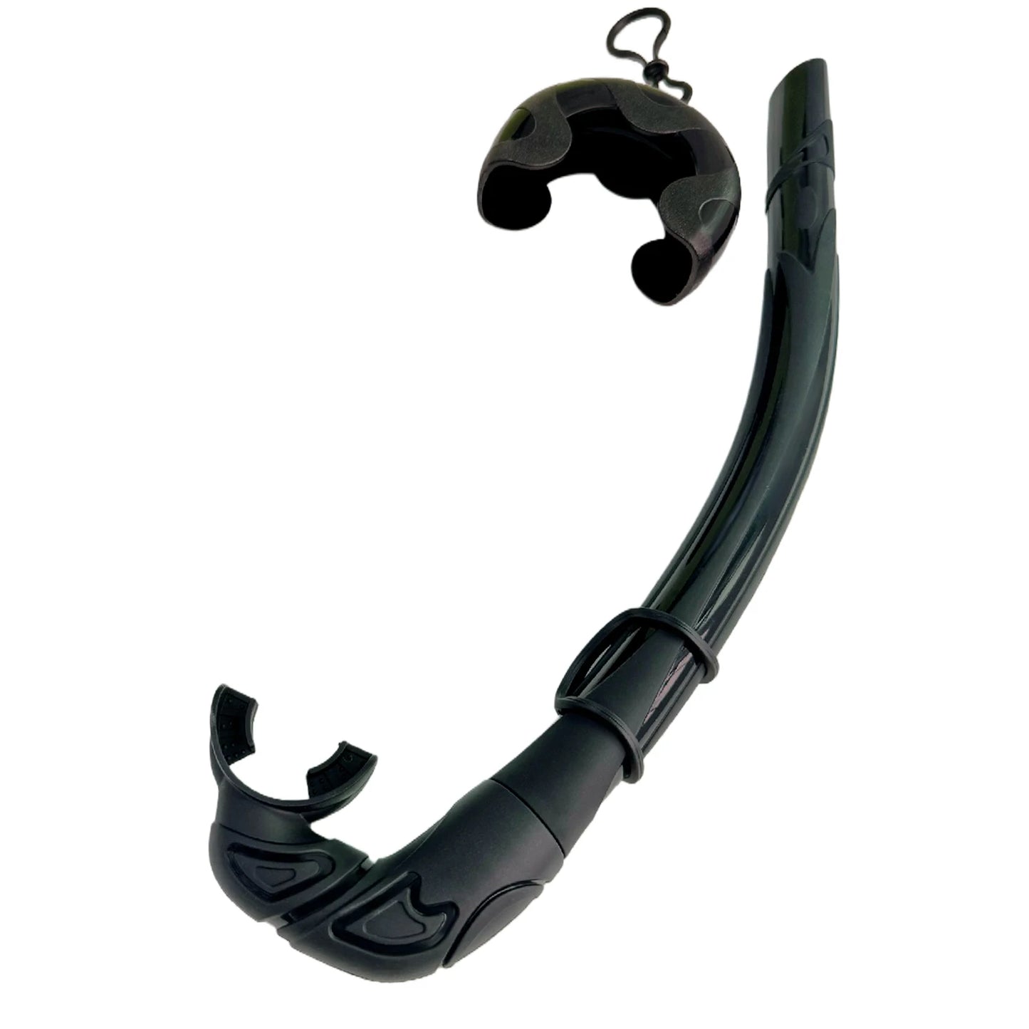 Soft Silicone Diving Snorkel - Portable Foldable Adult Snorkeling Gear for Freediving, Spearfishing & Swimming