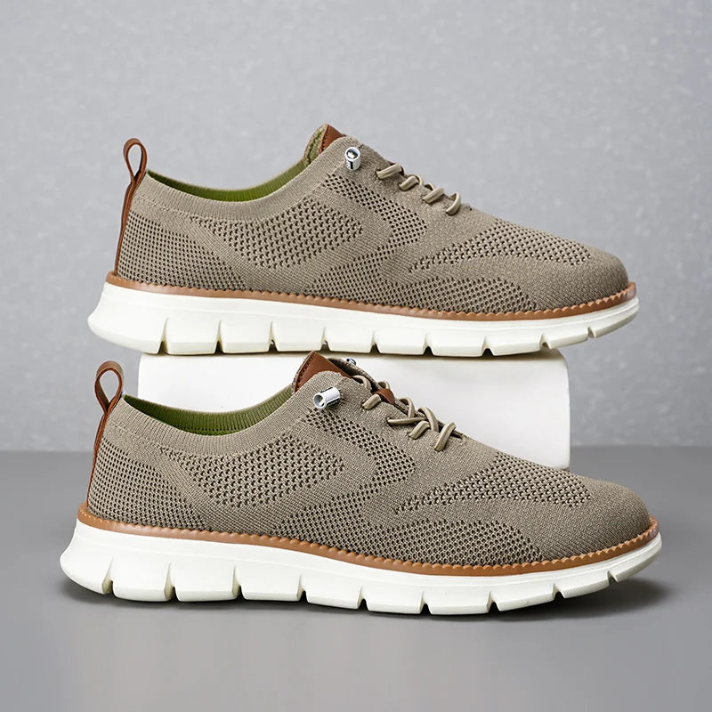 Men's Casual Sports Shoes - Anti-Slip, Wear-Resistant, Breathable Cushioning with Color Blocking Design