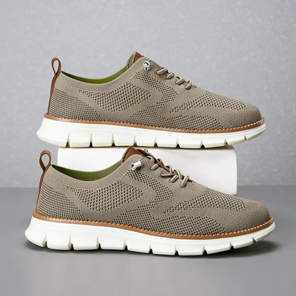Men's Casual Sports Shoes - Anti-Slip, Wear-Resistant, Breathable Cushioning with Color Blocking Design