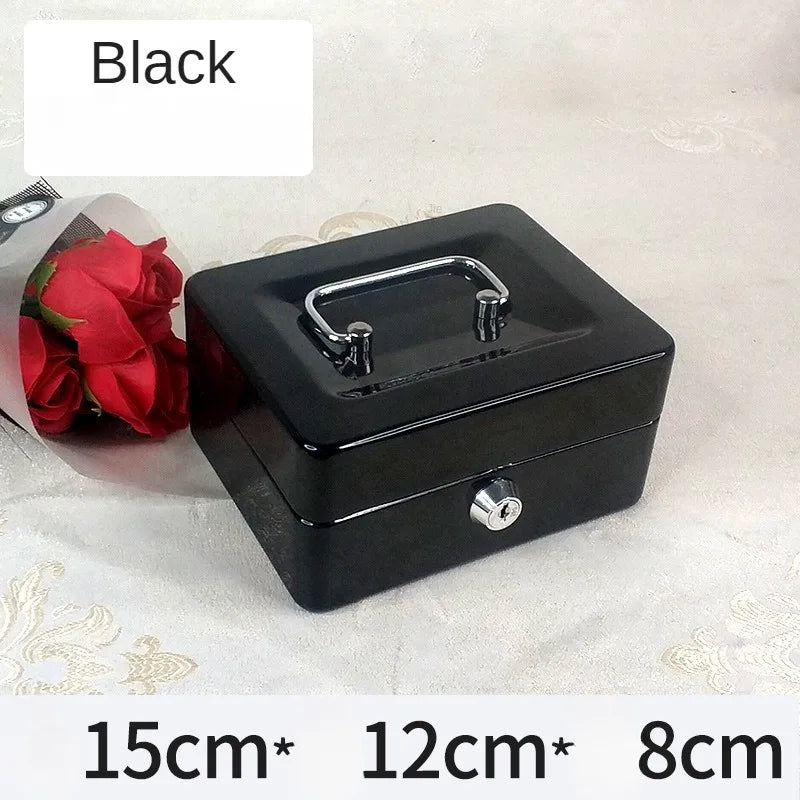Security Cash & Key Safe Box — Steel Lockable Money, Coin, and Jewelry Storage for Home and Shop