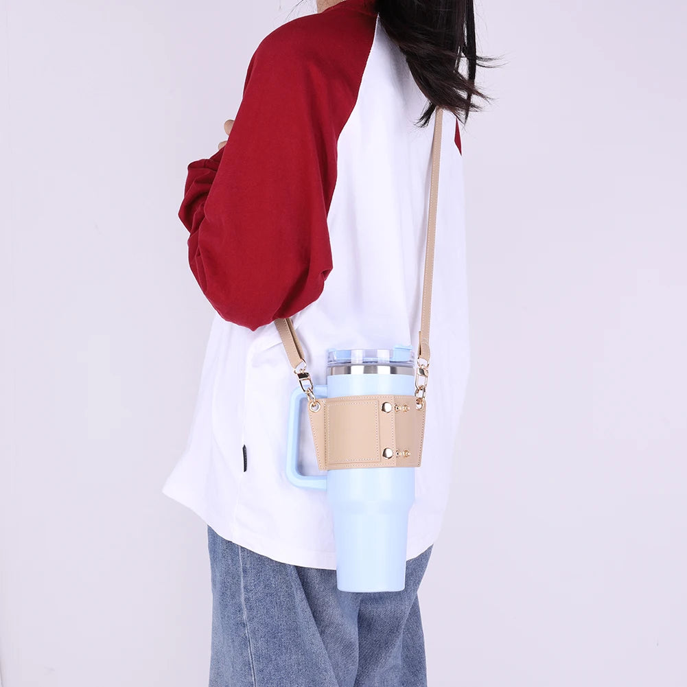 Water Bottle Carrier with Adjustable Strap – Sling Holder for Stanley 30oz & 40oz Tumbler Accessory