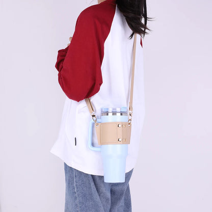 Water Bottle Carrier with Adjustable Strap – Sling Holder for Stanley 30oz & 40oz Tumbler Accessory