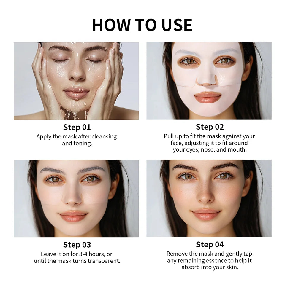 Bio-Collagen Deep Hydrating Hydrogel Mask – Overnight Collagen Mask for Firming & Pore Minimizing