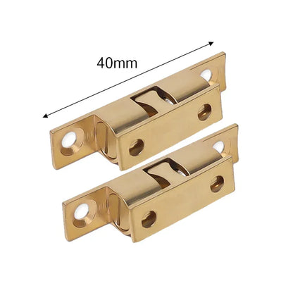5/1pcs Furniture Door Ball Latch | Brass Double Roller Spring Ball Catch, Adjustable Tension Latch for Cabinets & Closets