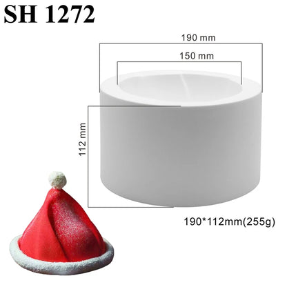 Christmas Silicone Cake Molds — Tree, Snowflake & Hat Shapes for Mousse, Chocolate & Holiday Baking