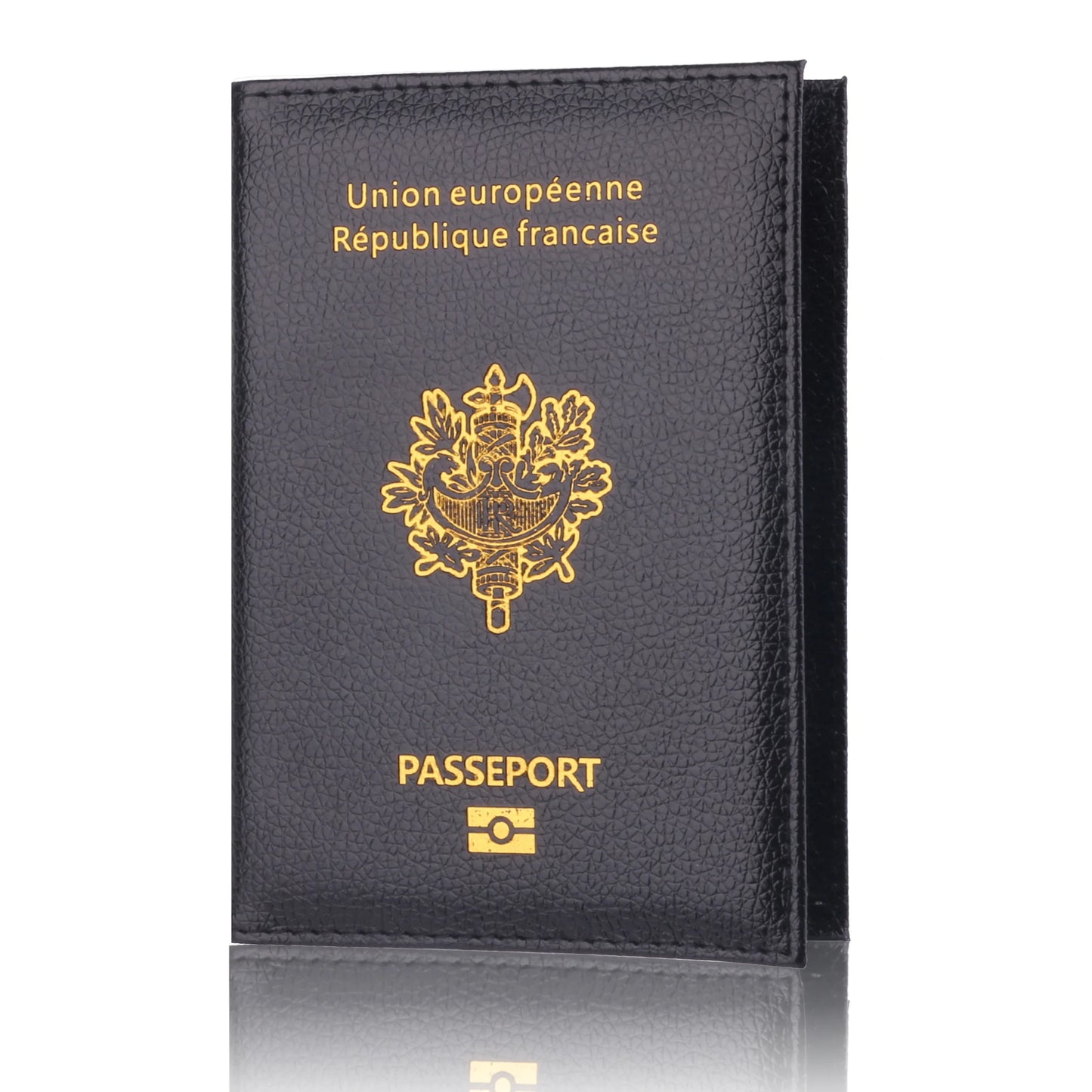 France Travel Passport Holder Case: Leather Fashion French Passport Cover Wallet for Men and Women