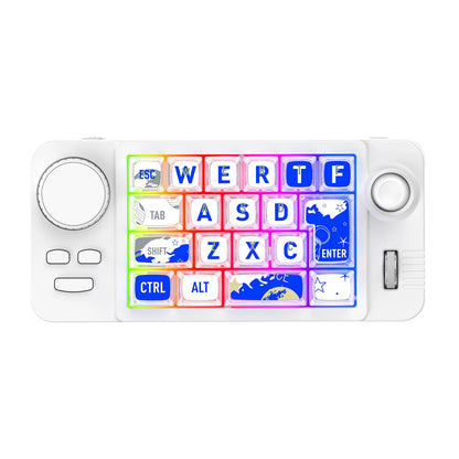 Tri-Mode Mechanical Keyboard - 19 Key Programmable Macro Keypad with RGB Backlit Hot Swappable Keys