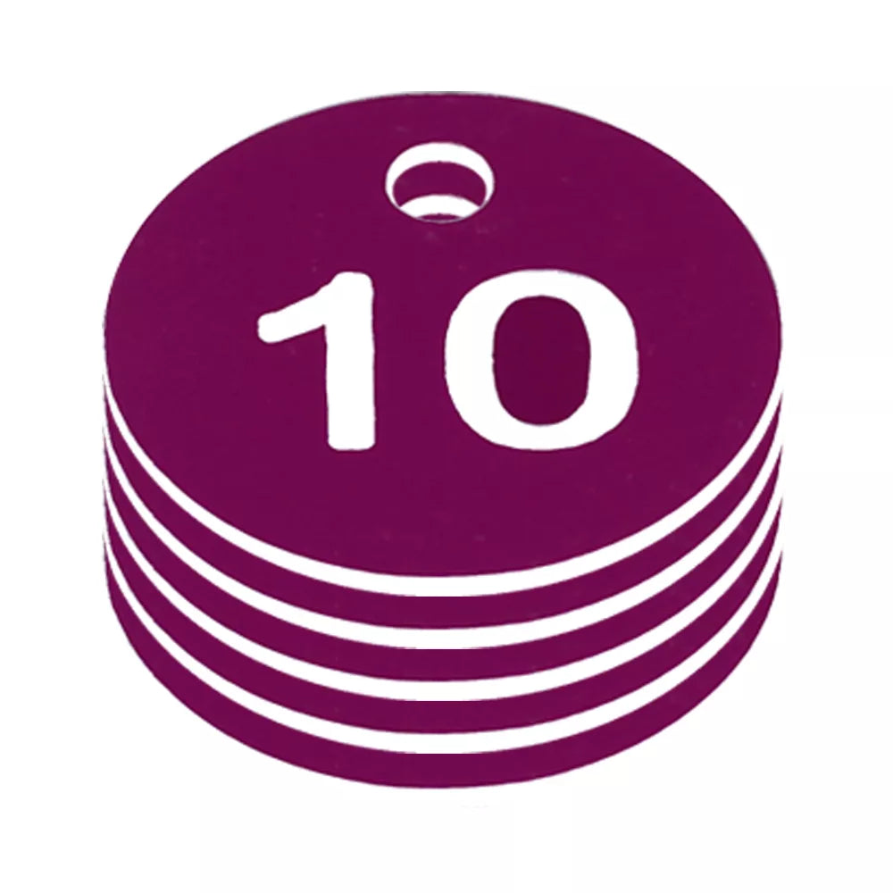 Colorful Plastic Round Numbered Labels - 3.5CM Diameter, Sequential Numbers Tags for Beehive, Farm, Garden, and Animal Marking