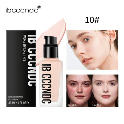 Flawless All-Day Waterproof Concealer & Foundation – 6-Color Full Coverage Moisturizing Makeup for Women