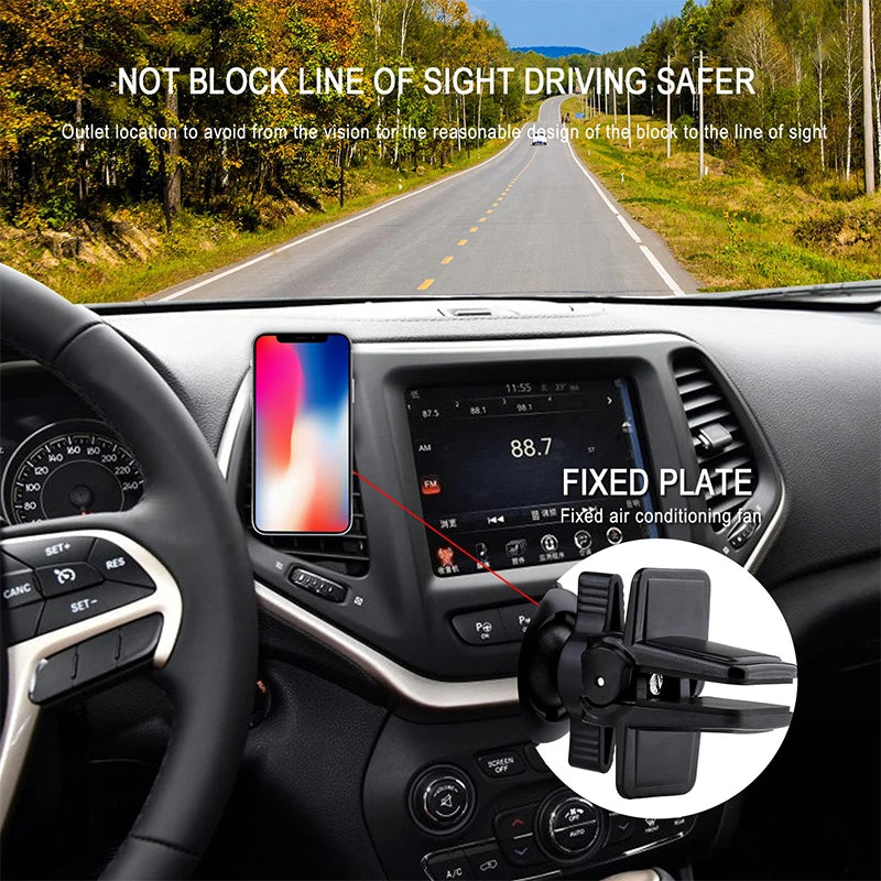 Magnetic Car Phone Holder - 360° Rotating Air Vent Mount for iPhone Samsung Xiaomi Smartphones
