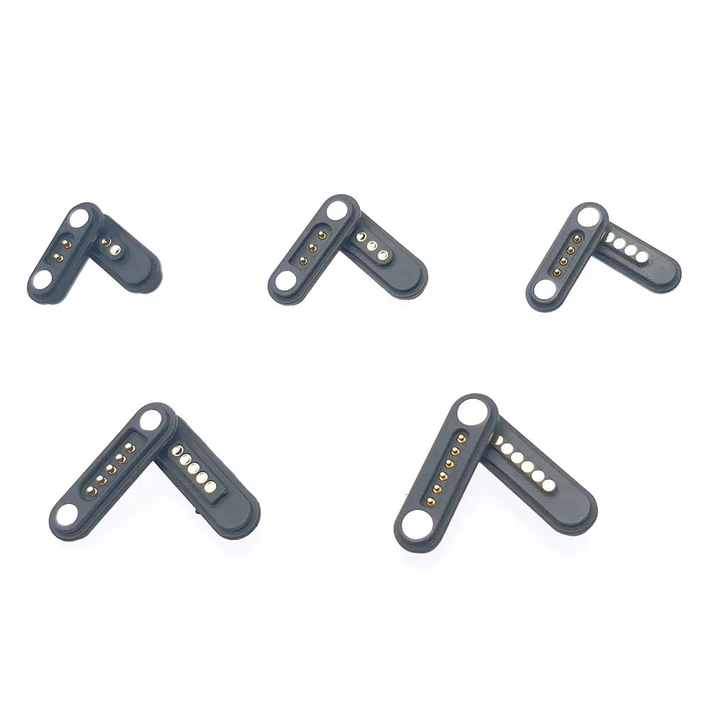 DC 12V 3A Waterproof Magnetic Pogo Pin Connector - 2-6 Pin Spring Loaded Male Female DC Power Socket