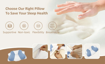 2024 New Ergonomic Memory Foam Cervical Pillow – Adjustable Neck & Shoulder Support for Side, Back, and Stomach Sleepers