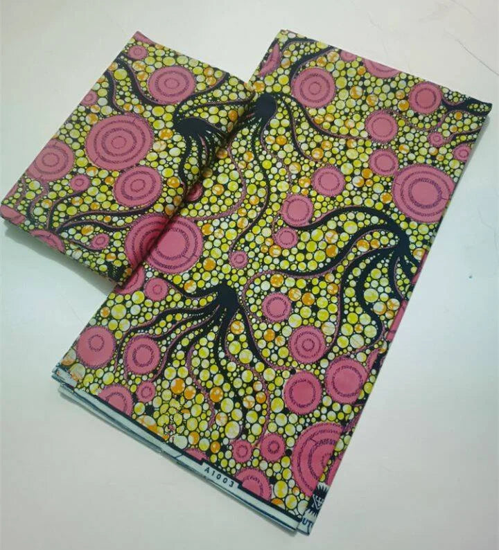 African Real Wax Print Fabric 100% Cotton - Ghana Style Ankara Pagne Nigeria Wax Tissu Soft Printed Fabric