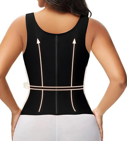 AfruliA XXXS Colombian Fajas – High Compression Vest Waist Trainer Corset with Zipper & Hook, Flat Belly Slimming Body Shaper