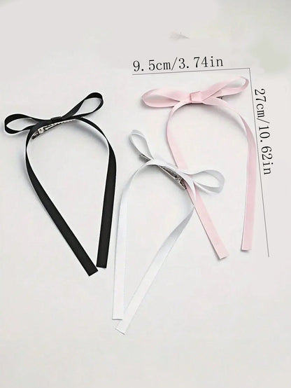 Bow Ribbon Hair Clips - Sweet Fashion Hair Accessories for Women & Girls