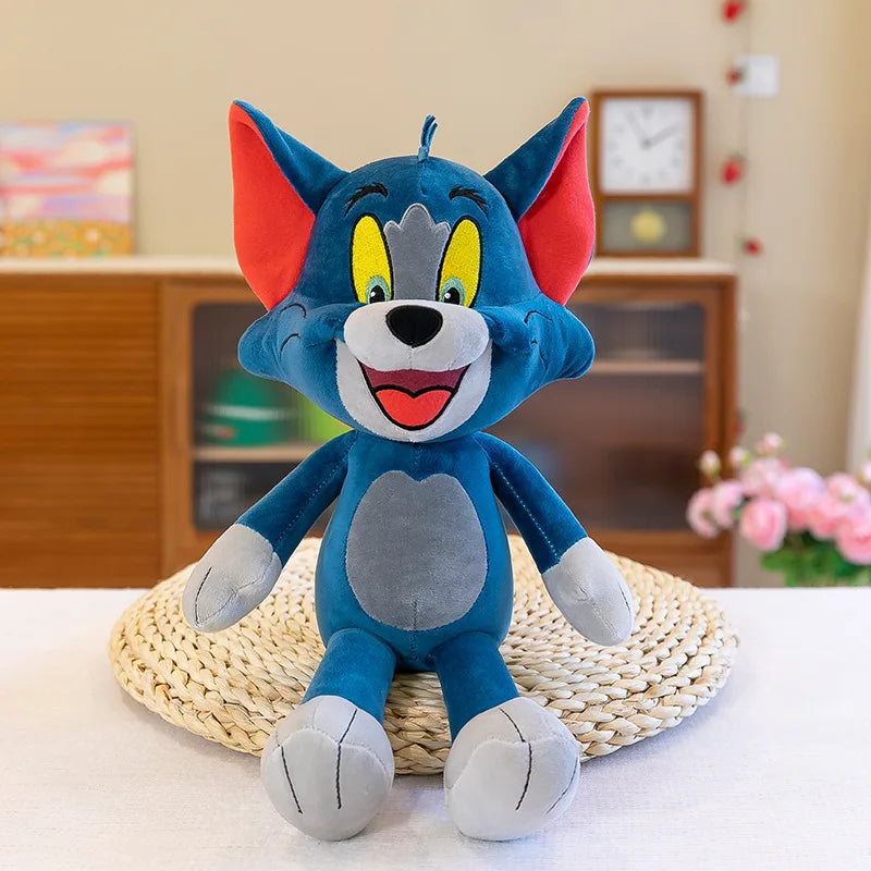 35/45/65cm Cute Cat & Mouse Plush Doll — Large Tom & Jerry Cartoon Stuffed Toy, Children's Soothing Companion Gift