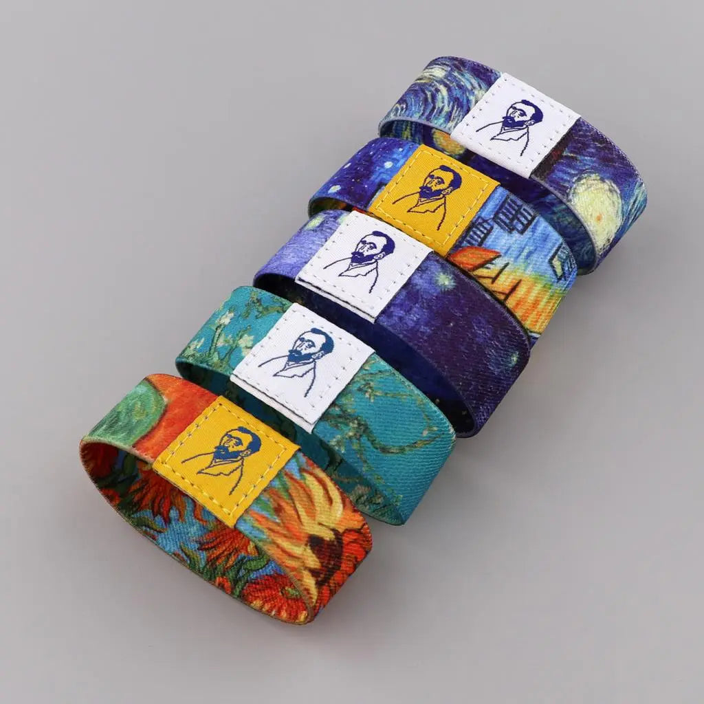 Van Gogh Art Bracelet - Stretch Wristband Jewelry for Women, Fashionable Bangles and Accessories (18cm)