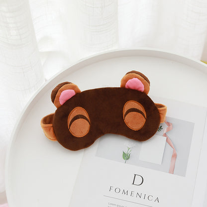Animal Crossing Sleep Mask – Tom Nook & Timmy/Tommy Plush Eyeshade, Cute Cartoon Cosplay Eye Cover & Travel Blindfold