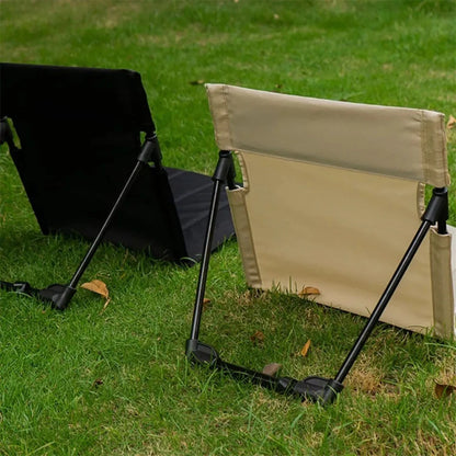 Foldable Outdoor Camping Chair – Portable Garden & Beach Lazy Chair with Backrest Cushion for Picnic, Travel & Relaxation