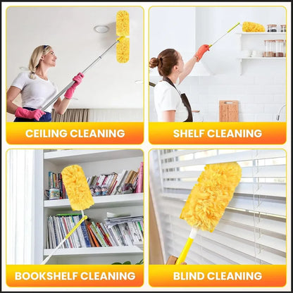 Double-Sided 360° Electrostatic Duster – Disposable Feather Cleaner for Dust, Spider Webs, Roofs & Desktops