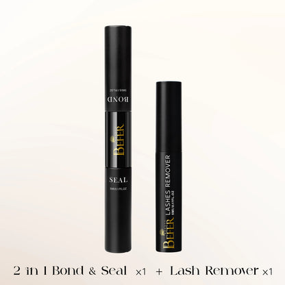 BEFER 2-in-1 Eyelash Glue & Remover — Waterproof Lash Adhesive for Strong, Long-Lasting Eyelashes