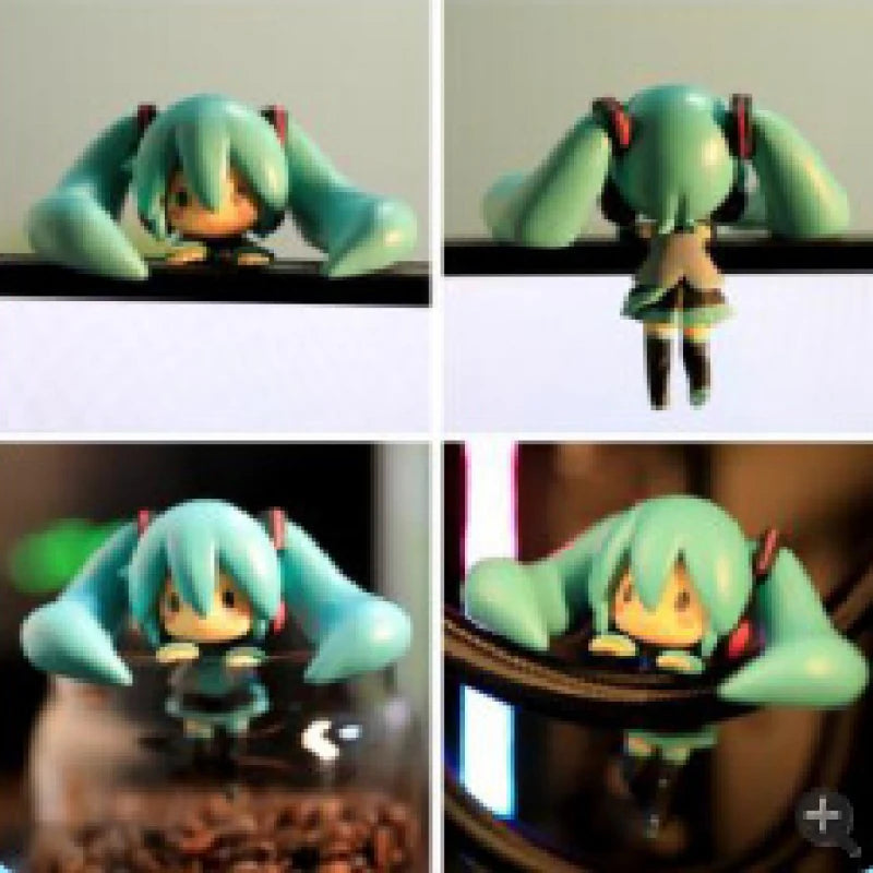 8CM Anime Hatsune Miku Q-Version Figure – Ponytail Cup Pressing PVC Model Toy, Collectible Doll Ornament Gift