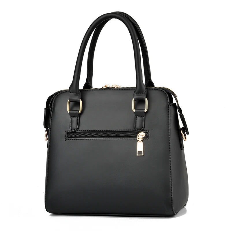 Floral Detail Shoulder Bag - Trendy Zipper Handbag for Work & Casual, Women's Crossbody Purse with Floral Decor