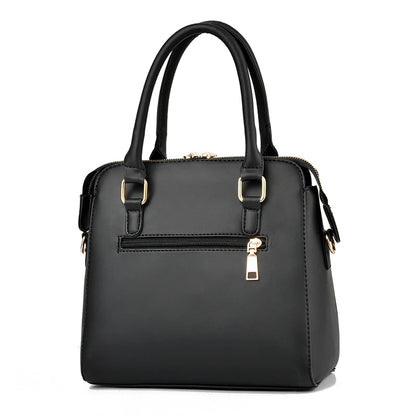 Floral Detail Shoulder Bag - Trendy Zipper Handbag for Work & Casual, Women's Crossbody Purse with Floral Decor