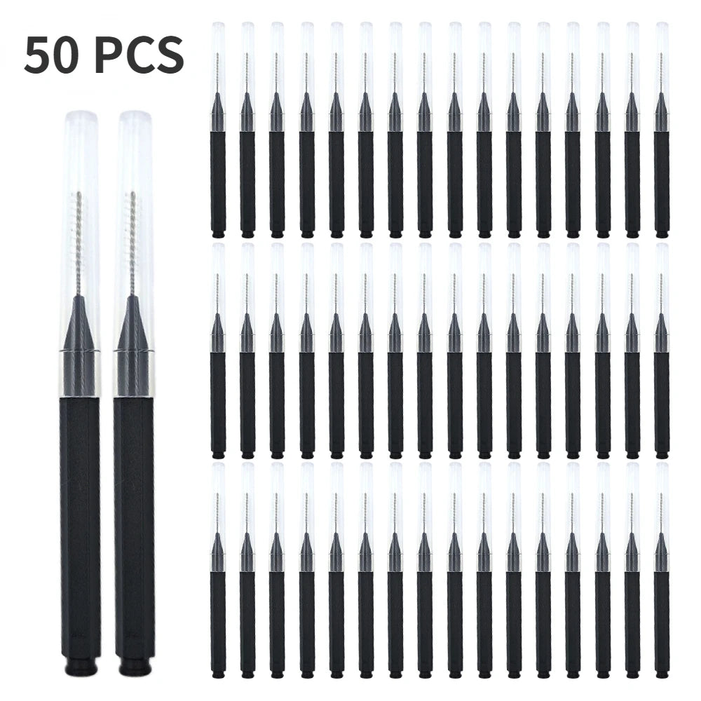 5/10/50PCS Mini Eyebrow & Lash Brushes – Disposable Bendable Brow Perm & Micro Eyelash Applicator Tools