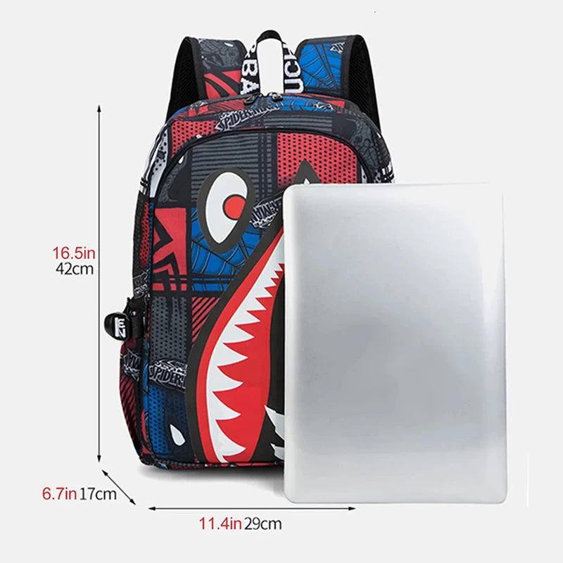 Anti-Theft Waterproof Backpack — Unisex Fabric Rucksack Travel Bag for School & Students