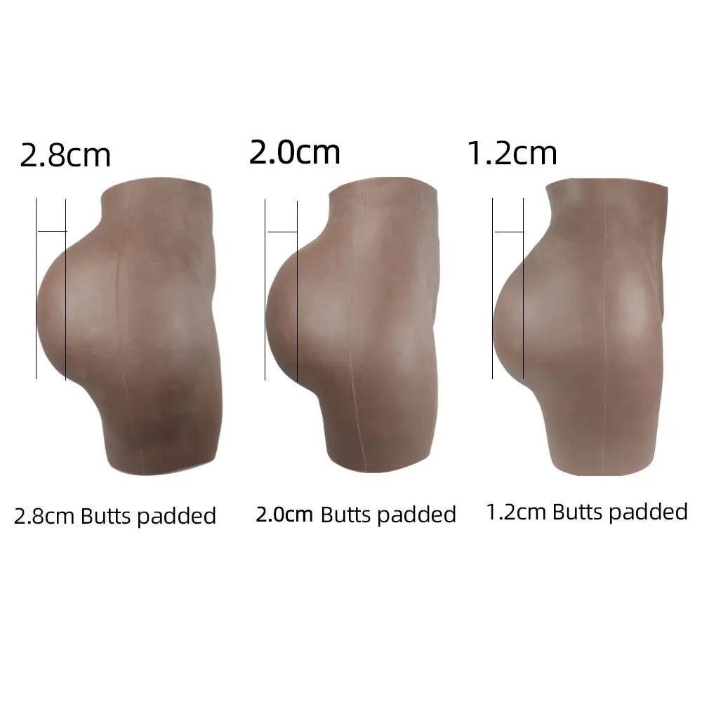 YUERUGOU Silicone Butt Hip Enhancer Pants – Women’s Open Crotch Padded Hip Shaper, Artificial Butt Cosplay, Plus Size