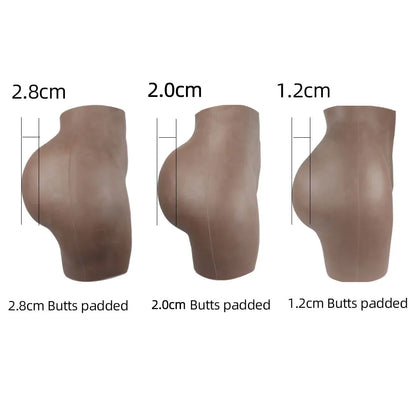 YUERUGOU Silicone Butt Hip Enhancer Pants – Women’s Open Crotch Padded Hip Shaper, Artificial Butt Cosplay, Plus Size
