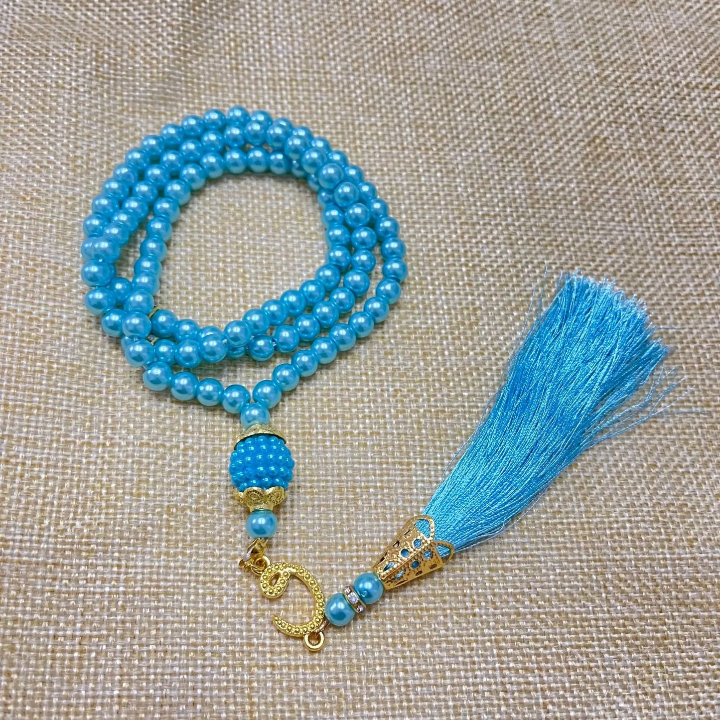 6mm 99pcs Glass Pearl Rosary Beads Bracelet – Turkish Style Islamic Muslim Prayer Tassel Jewelry for Women Gift Accessories