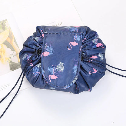 Women’s Drawstring Cosmetic Bag — Portable Waterproof Travel Makeup Organizer & Toiletry Beauty Pouch