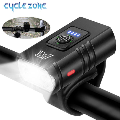LED Bicycle Front Light - Type-C Rechargeable MTB Road Bike Headlamp, Easy-Install Cycling Accessory