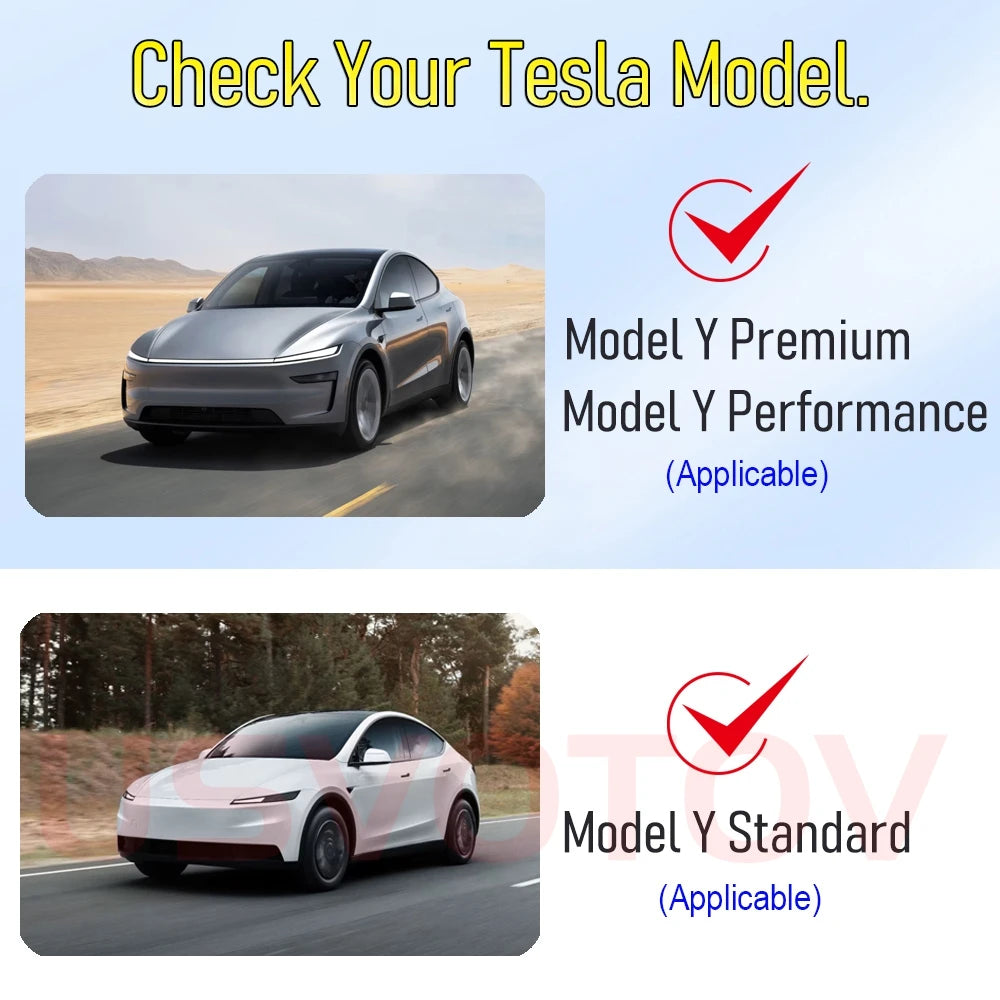 Tesla Model Y Juniper 2025–2026 Dashboard Cover - Suede Anti-UV Sunshade Mat with Non-Slip Protection