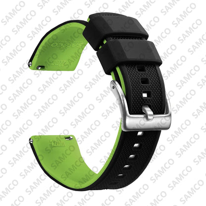 Premium Silicone Watch Band - Quick Release Rubber Replacement Strap for 18mm 20mm 22mm Watches