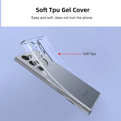 Soft Clear Silicone Phone Case for Samsung Galaxy A53 A13 A52 A12 A54 A16 A55 A52S S25 S24 S22 S21 S23 Ultra S20 FE Note 20 Ultra